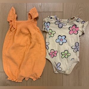 Baby Girl Summer Romper & Onesie Set (Size 3-6m)